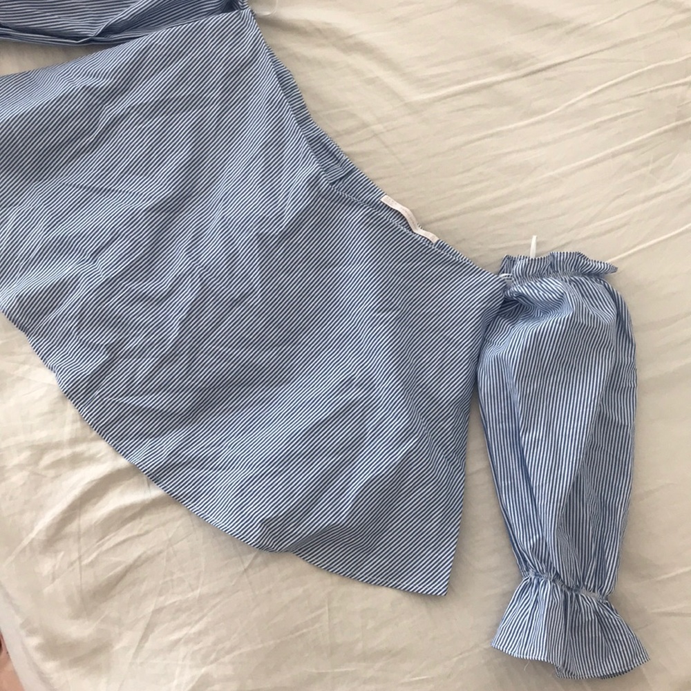 Zara strips off shoulder top summer shirt